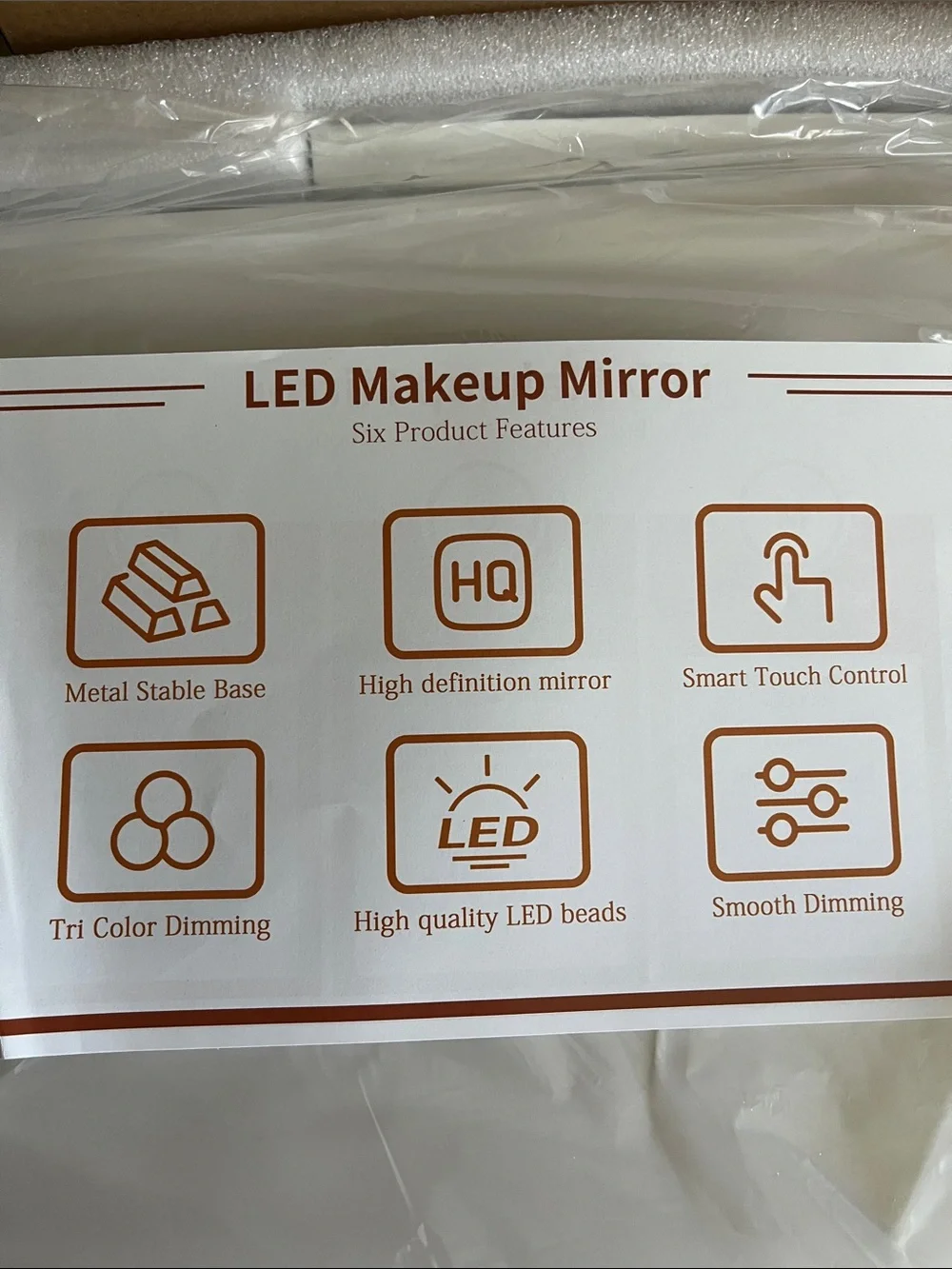 Hollywood Vanity LED 3 lighting modes Makeup Mirror